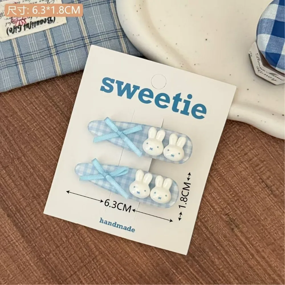Cute Cartoon Miffy Rabbit BB Clip Kawaii Hair Clip Sweet Girlish Heart Women Student Bangs Side Hair Accessory Daily Wear Gift view 2