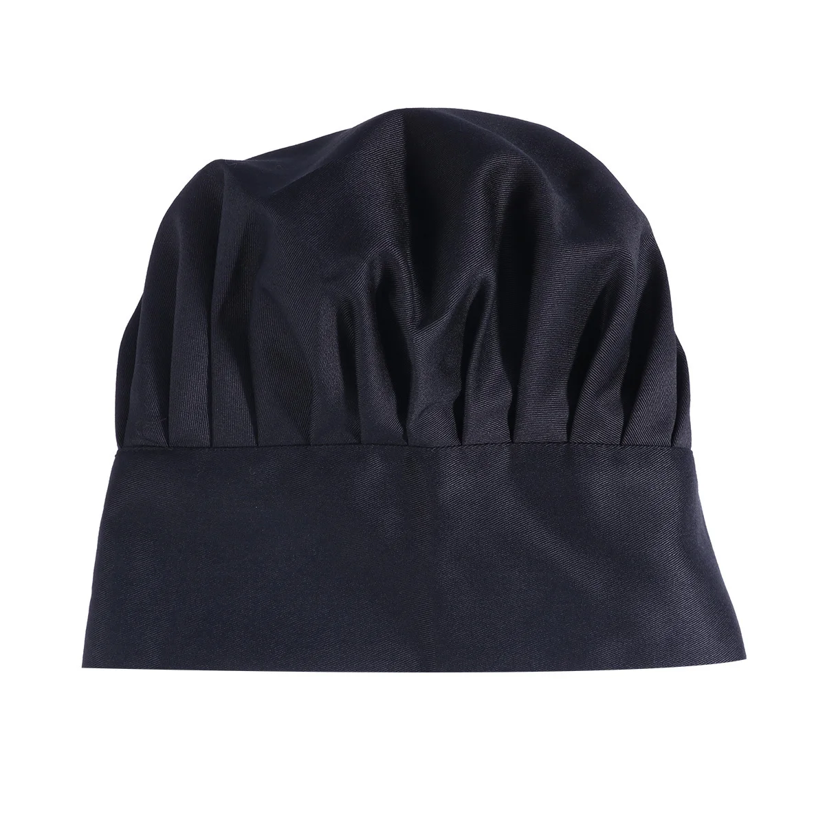 Mushroom Style Chef Hat Black Polyester Cotton Blend Unisex Reusable Kitchen Cook Restaurant Cap Hotels Cafes Pubs