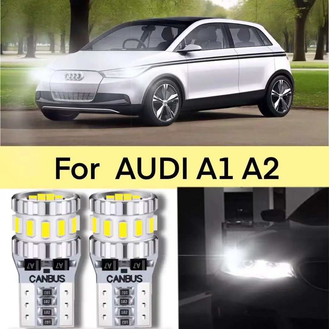 

2PCS W5W LED Parking Lamp T10 Clearance Light For AUDI A1 8X 2011-2018 2015 2016 2017 A2 8Z 2000-2005 Interior Bulb Accessories