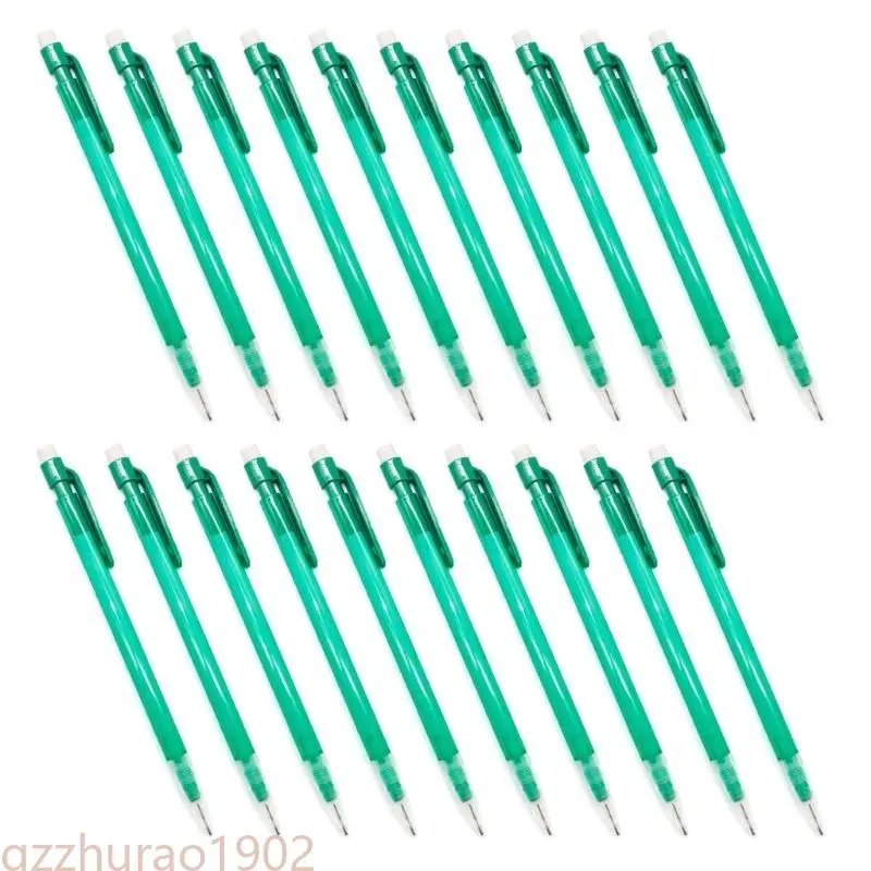

97qb 20pcs Механический карандаш Автоматический карандаш Drwaing с небольшим ластиком 0,7 мм карандаша для написания рисования.