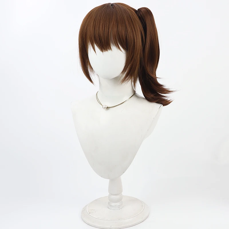 Gioco Collezione Kantai Kaga Cos Parrucca Cosplay Halloween Carnevale Festa Prop Capelli sintetici Fibra resistente al calore + Cappellino per parrucca