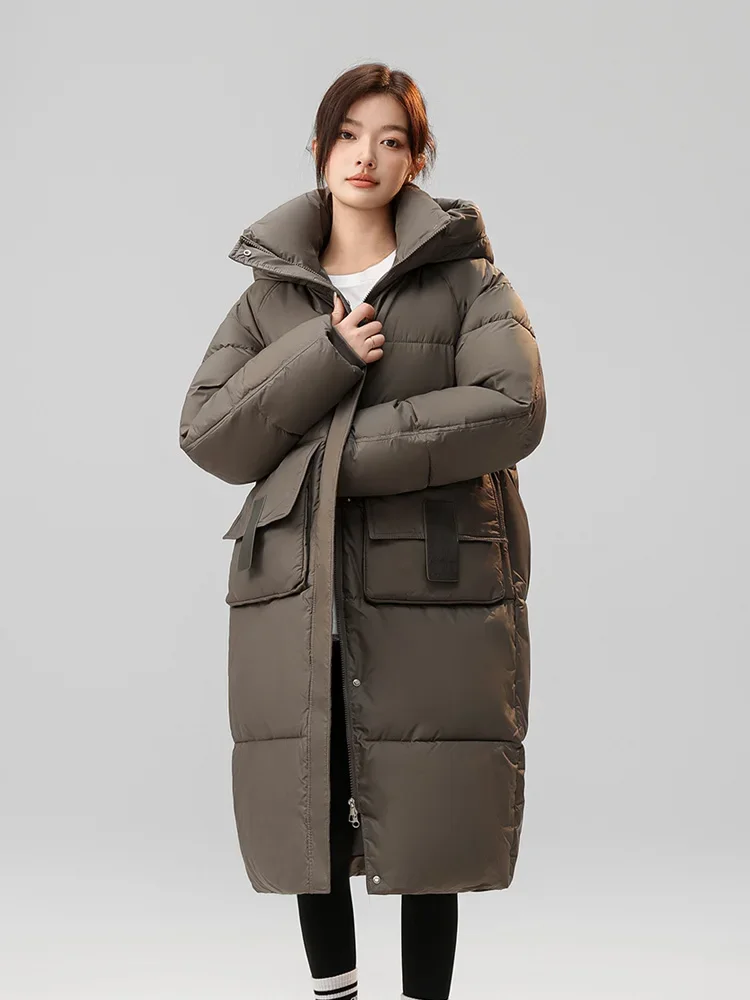 Vielleicht 2024 New Warm Long Parkas Winter Women Hooded Cotton Padded Jacket Elegant Women\'s Clothes Winter Puffer Jacket Coat