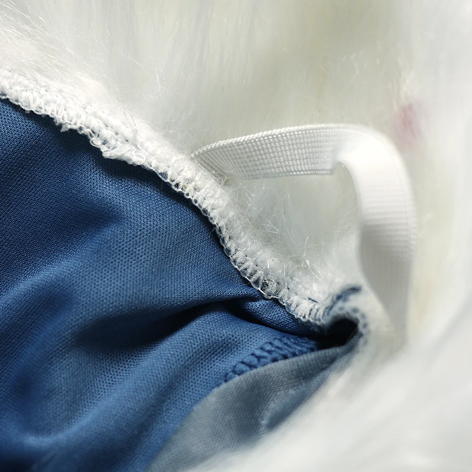 2025 Elsa Blue Snowflake Princess Dress Winter Long Sleeve Fur Collar Snow Queen Costume Girls Carnival Christmas Party Clothes