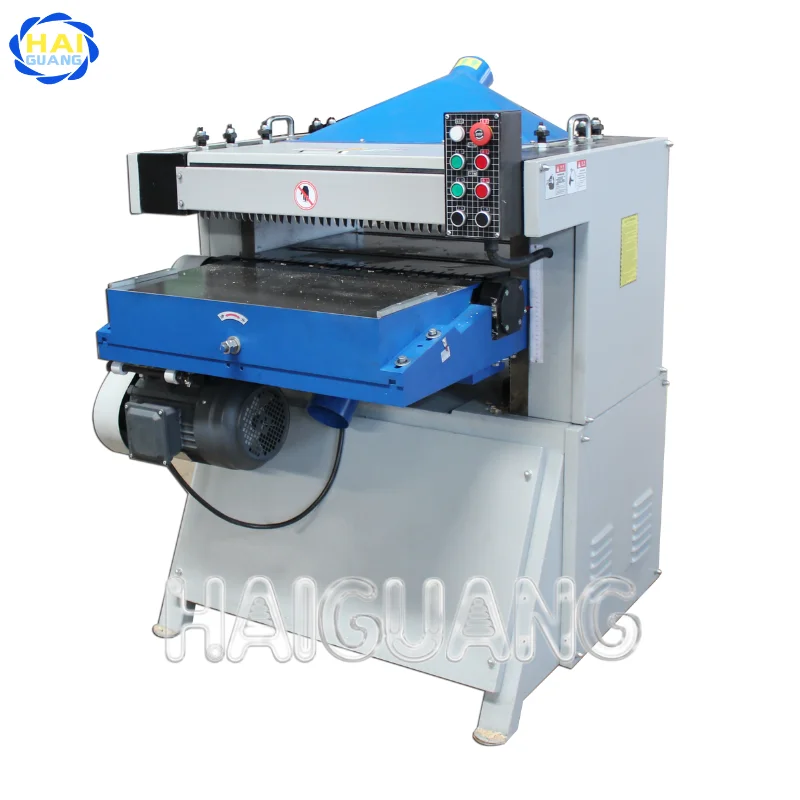 Professional Industrial Heavy-duty Automatic Double Side Woodworking Thickness Planer Machine Tools with 3 Motors