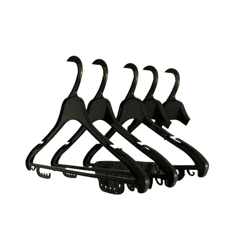 Multifunctional Plastic Clothes Hangers Sturdy Non Slip Grooves Ultra Slim 25 Pack Space Saving for Small Apartment Closet
