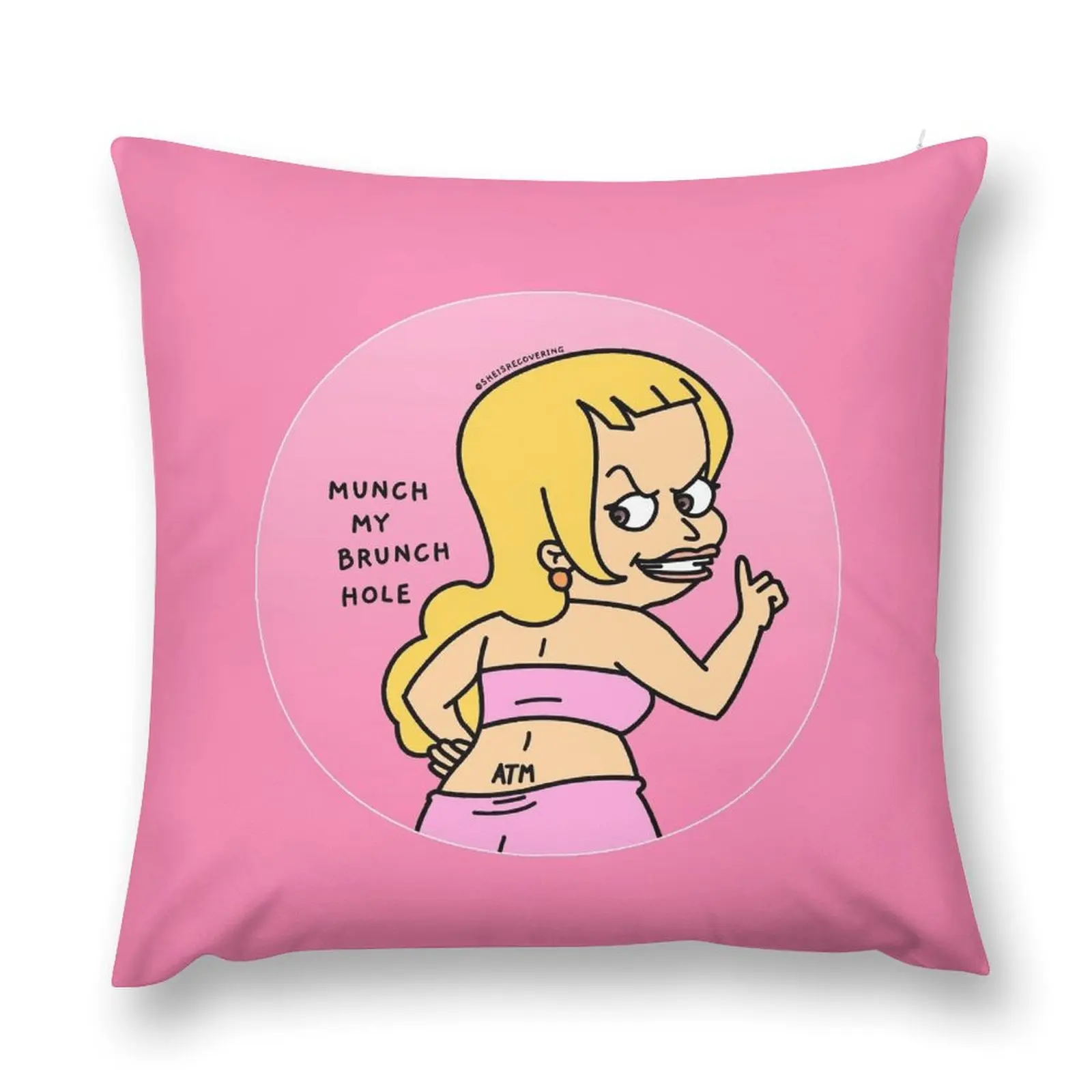 LOLA SKUMPY - Munch My Brunch Hole Throw Pillow Throw Pillow christmas ornaments 2025 pillow