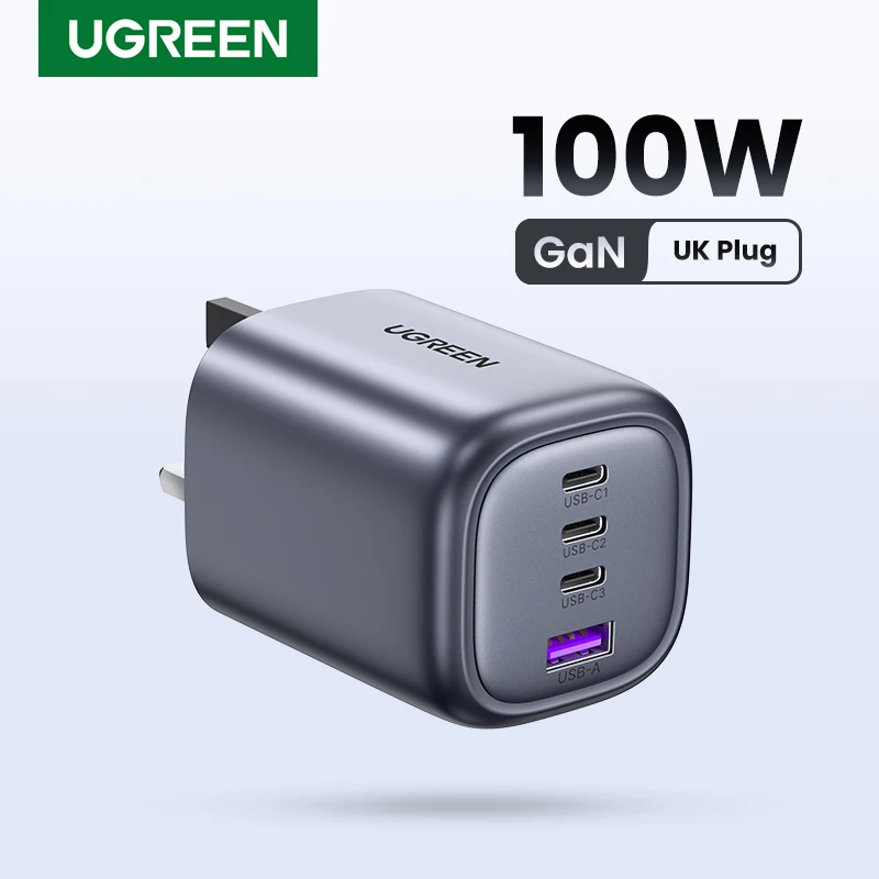 

UGREEN UK Plug GaN 100W 65W Fast Charger for Macbook tablet Fast Charging for iPhone Xiaomi USB Type C PD Charge for iPhone 13