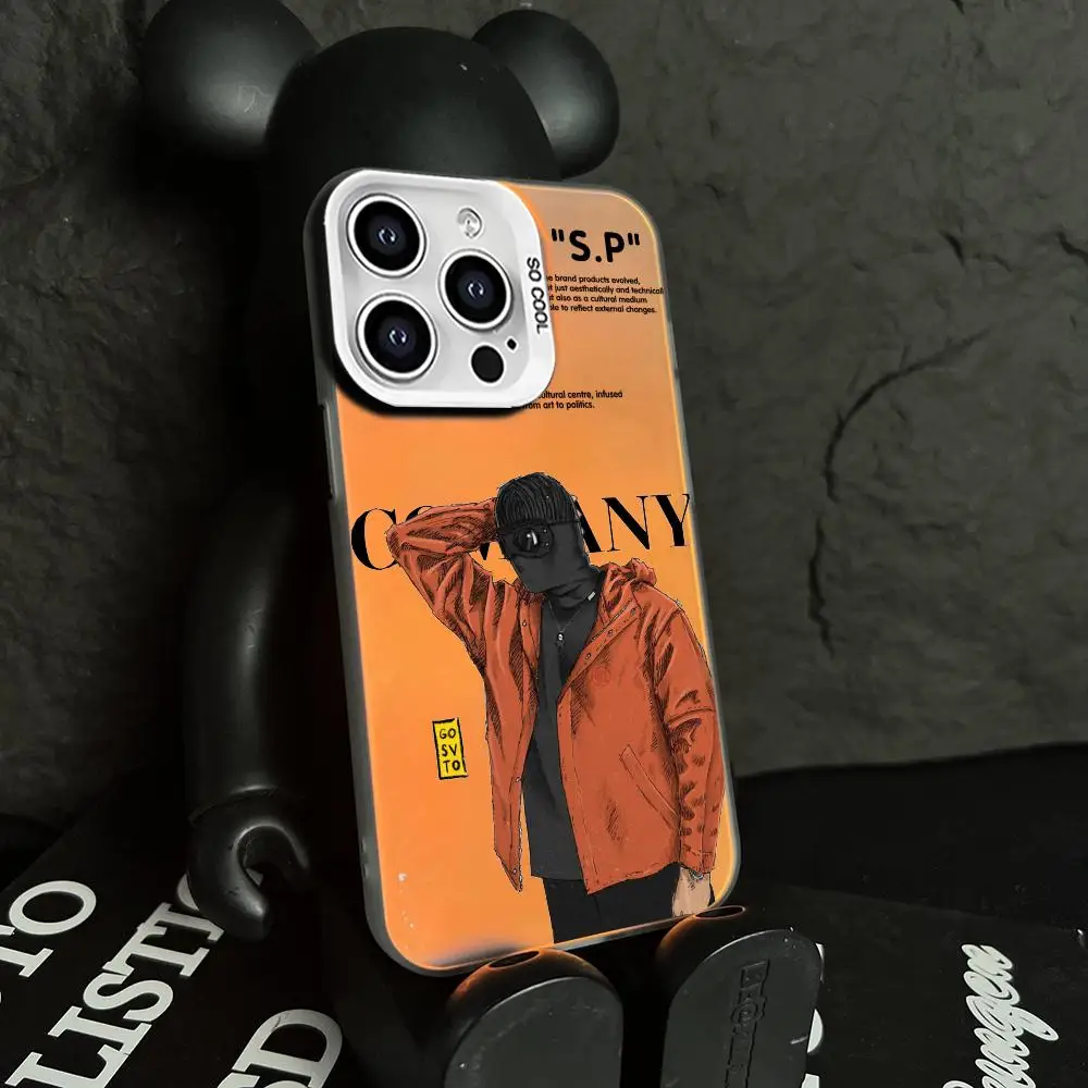 Etui na telefon C-Companys-luxury-C-Cp Senior z fajnym wzorem, kolorowe, srebrne, wykonane technologią IMD, odpowiednie do iPhone 17 16 15 14 13 12 Pro Max — zdjęcie produktu 5