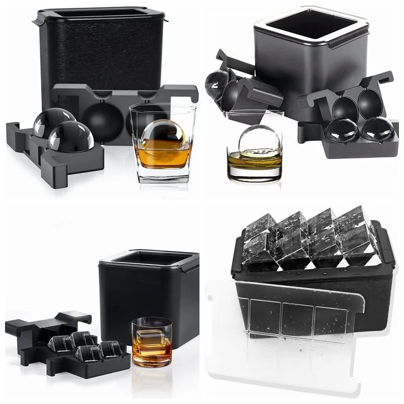Silicone high-transparency, bubble-free ice cube square diamond ice cubes for making large cube molds for bars