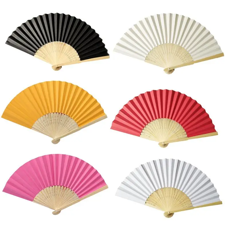 Folding Hand Fan Charming Elegant Vintage Retro Fans Elegant Retro 8Inch Silk Folding Fan For Women Girls Ideal For Dancing