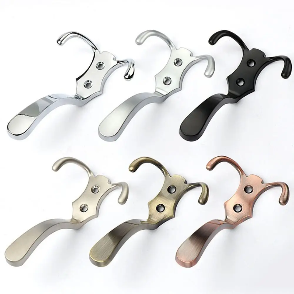 Gancho para abrigos con 3 ganchos, ganchos Triangulares estables montados en la pared, aleación de Zinc, fuerte capacidad de carga, perchero para ropa y bata, Baño