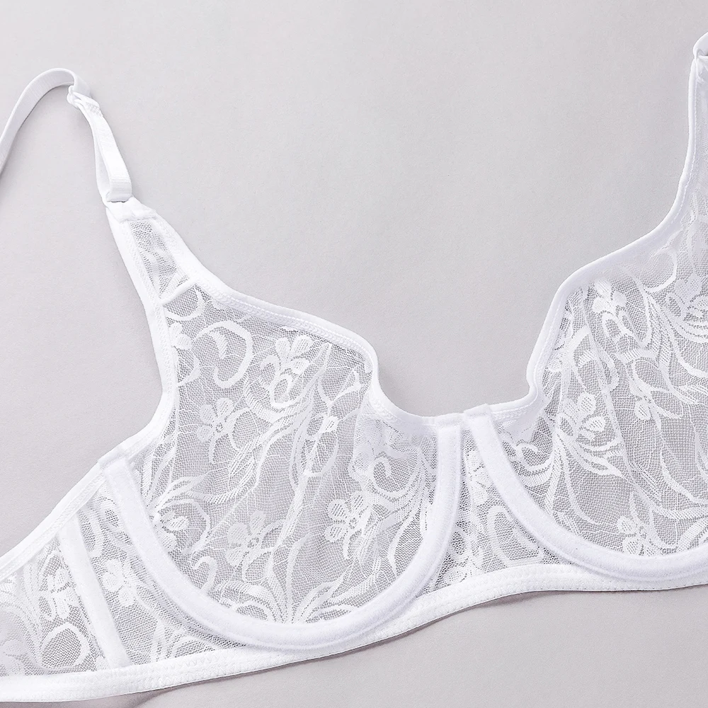 حمالات صدر دانتيل مثيرة للنساء حمالة صدر غير مبطنة ملابس داخلية براليت ملابس داخلية مطرزة بالزهور ملابس داخلية حمالة صدر BH A B C D DD Cup