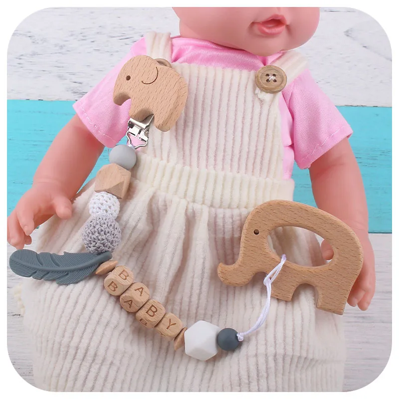 الطفل شخصية اسم هوة كليب الحلمة الدمية حامل مصاصة سلاسل تغذية الرضع ألعاب التسنين مضغ الهدايا مكافحة الإفلات سلسلة