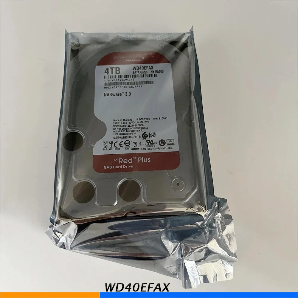 WD40EFAX 4T 3.5" NAS Storage Server Hard Disk 5400 RPM  256M SATA