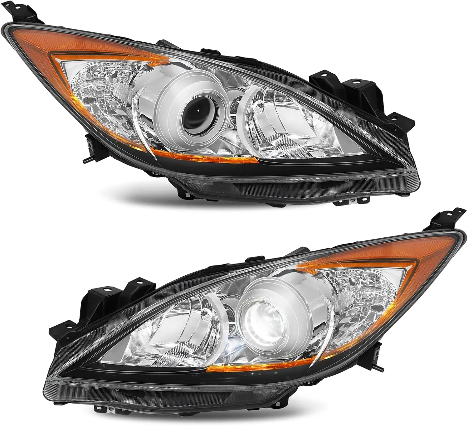 مجموعة المصابيح الأمامية LED مناسبة لـ 2010-2013 مازدا 3 #1