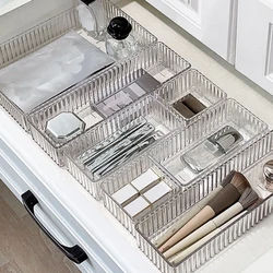 1pc/Acrylic storage box drawer with built-in partition makeup brush classification badge display for both men and women