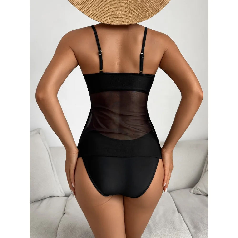 الصيف ملابس السباحة للنساء Tankini مجموعات ملابس السباحة خمر مبطن شبكة ثوب السباحة طباعة بحر الإناث ملابس سباحة حريمي 2025