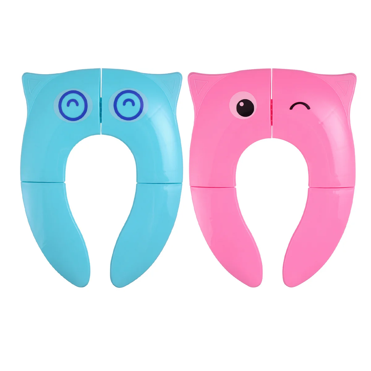 Foldable Toilet Seat Pad Compact Size Sturdy PP Material Cute Owl Design Suitable Most Toilets Easy to Carry Toilet Seat Pad