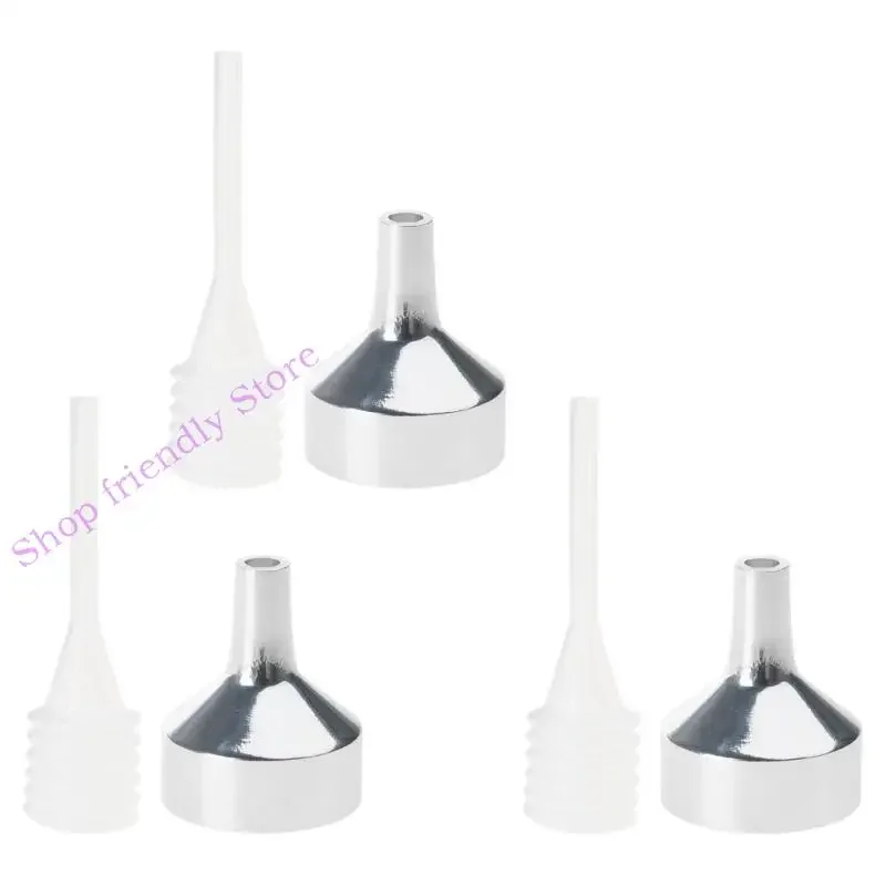 3 Pcs Metal Funnel Liquid Transfer Funnel Funnel for Liquids Cosmetics