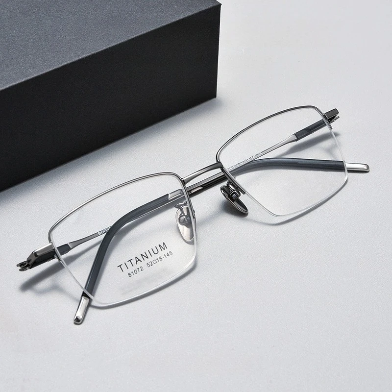 

Popular Design Fashion Square Alloy glasses frame men women optical Myopia Presbyopia prescription Lenses attachment eyewear