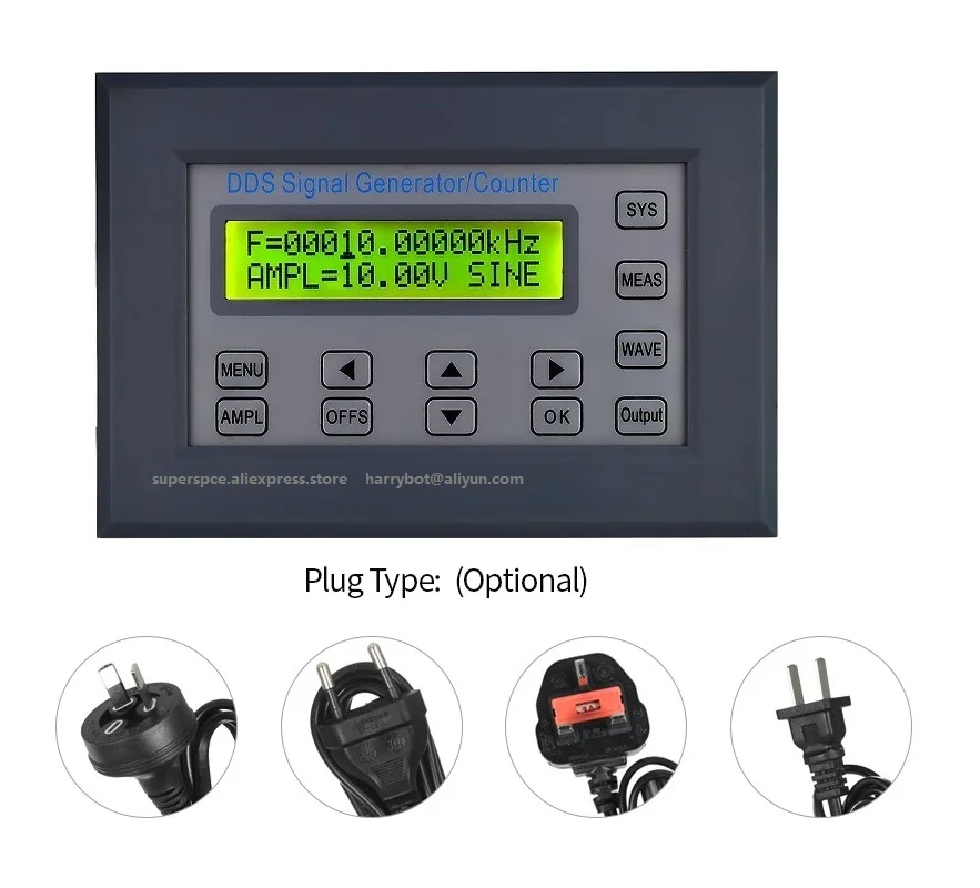 SGP3000 Full Control Panel Stable DDS Signal Generator 2/5/10/15/20MHz Trigger Pulse Train Output PWM Test Remote Control Sine