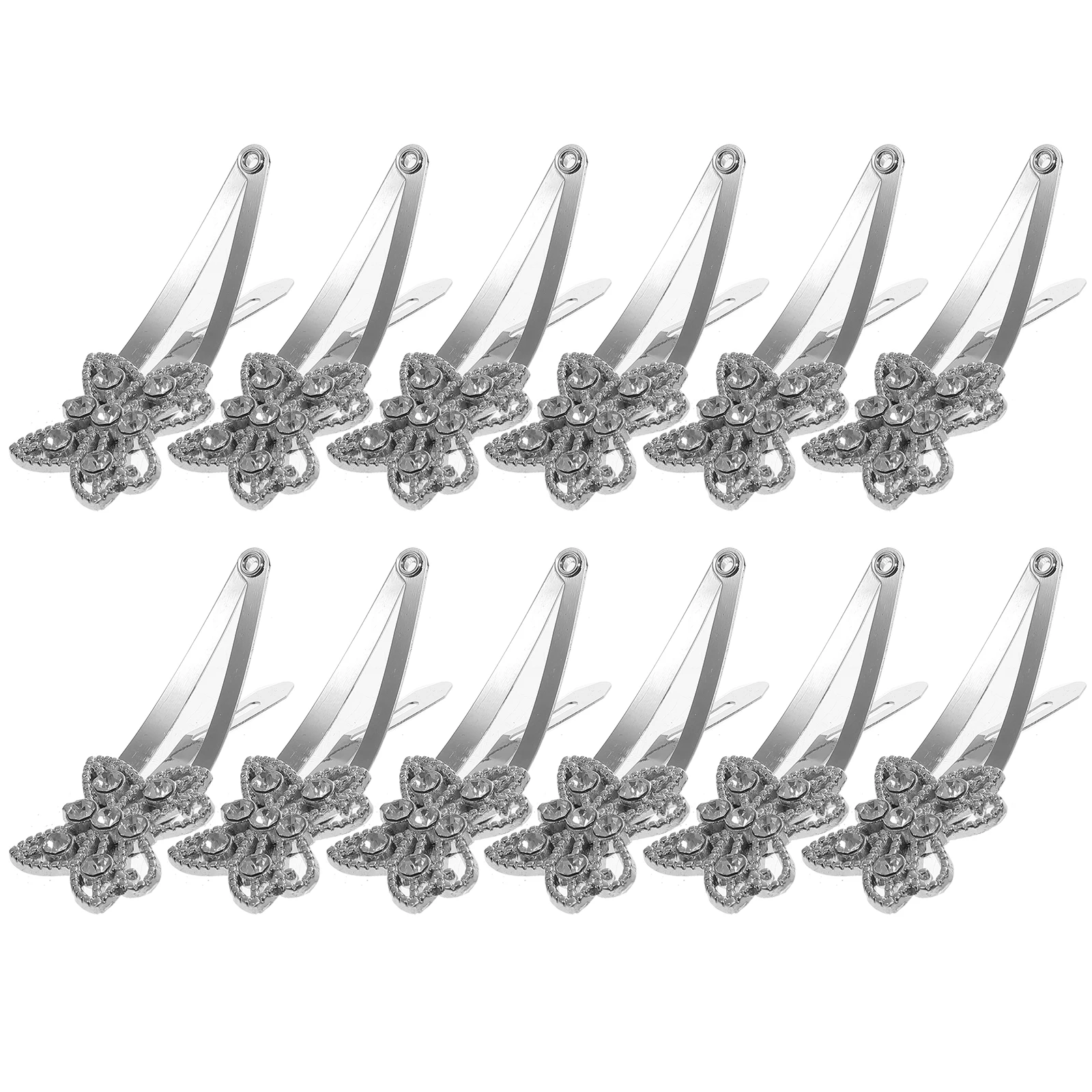 

12 Pcs Butterfly Hair Clip Dressy Accessories for Girls Rhinestone Barrette Clips Snap Women Animal