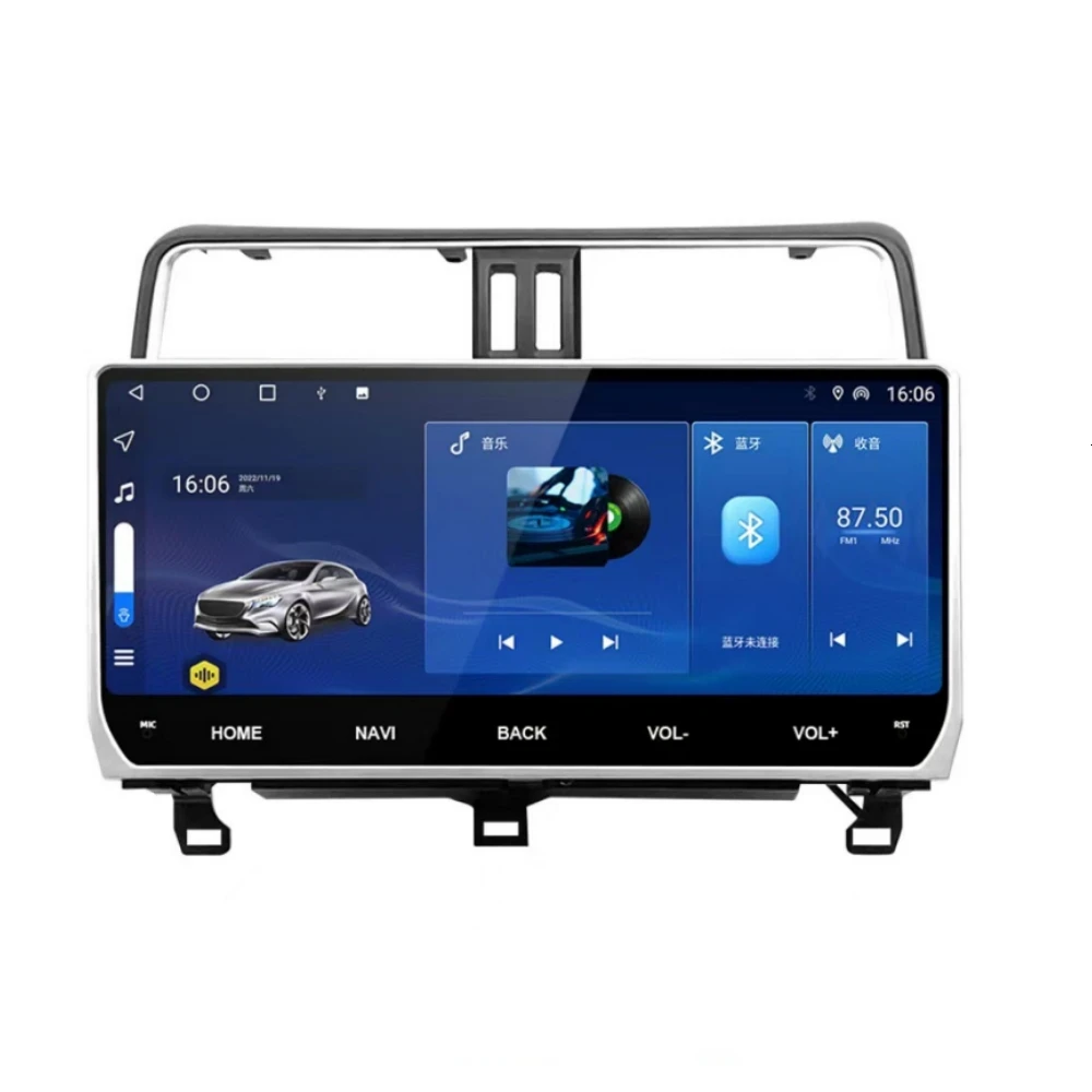 Radio samochodowe dla Toyota Land Cruiser Prado 150 2018 2019 2020 2021 2022 samochodowy odtwarzacz multimedialny Android 12 Carplay nawigacja GPS