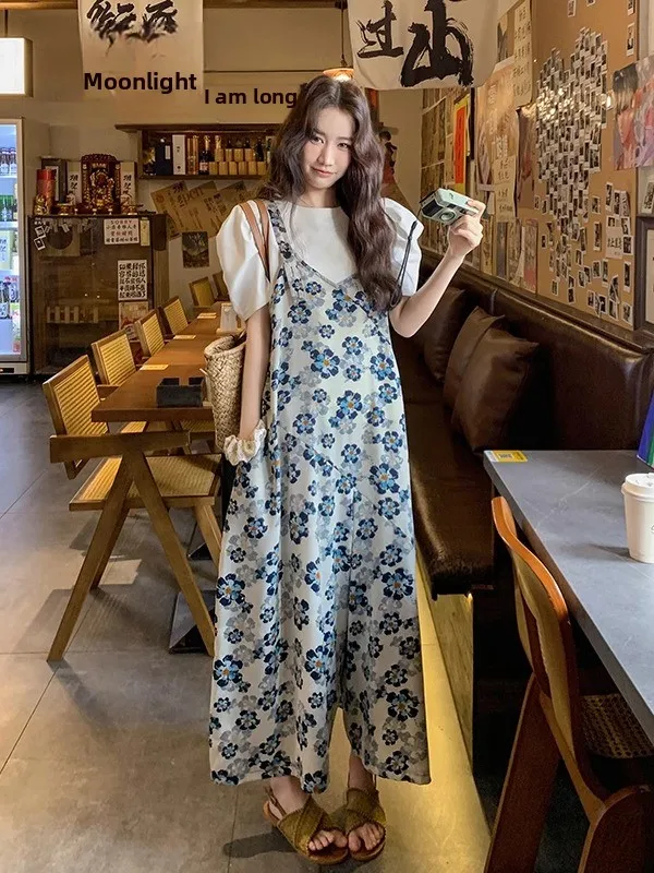 Blumendruck ter Einteilige Hose Damen Sommer Einzigartig Schöne Koreanische Sle Casual Design Hohe Taille Abnehmen Dr