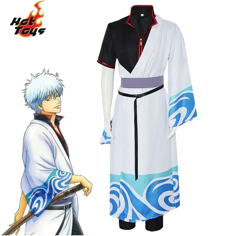 Costume de Cosplay Anime Gintama Robe de Barrage d'Halloween Costumes de Cosplay SakMiGintoki Ensemble Complet pour Carnaval