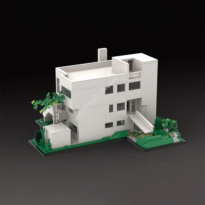 2859pcs MOC Smith Huis Richard Meier Gemodulared Model Bouwstenen Architectuur DIY Kerstcadeaus Idee Speelgoed Onderwijs Baksteen