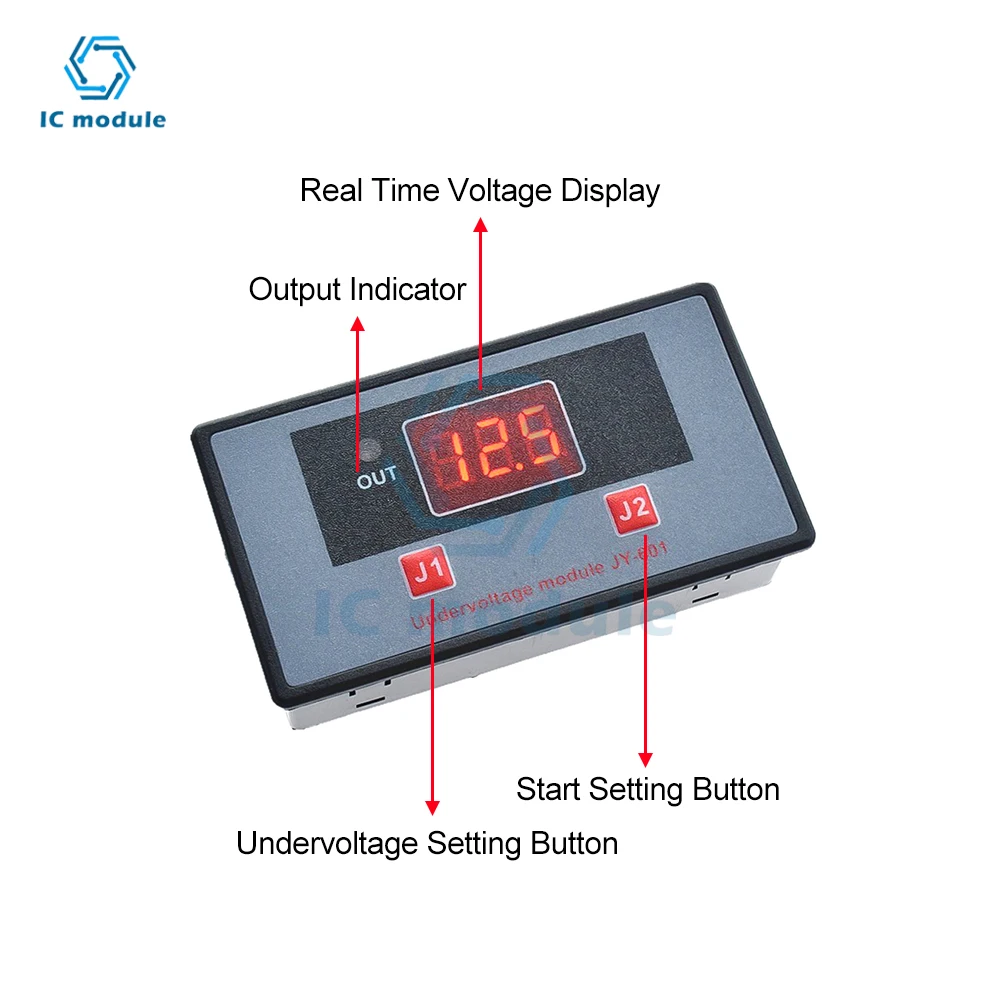 DC 12V Battery Charger Discharger Control Switch Undervoltage Overvoltage Protection Board Auto Cut Off Disconnect Controller