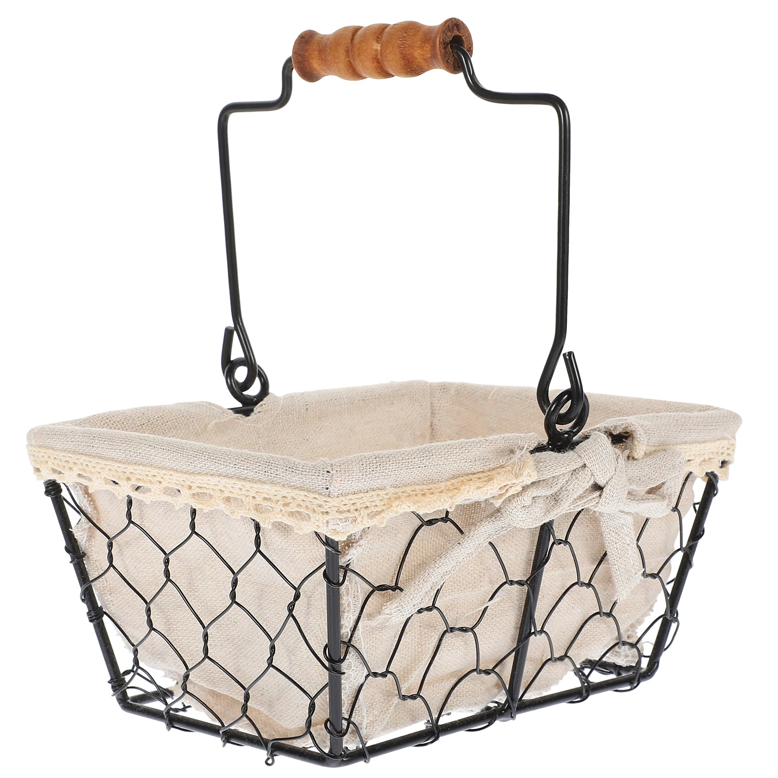Cesta de armazenamento de metal, grande capacidade, ferro, lanche, bancada de cozinha, suporte de frutas, mesa, artigos diversos, cesta de metal, ganizing