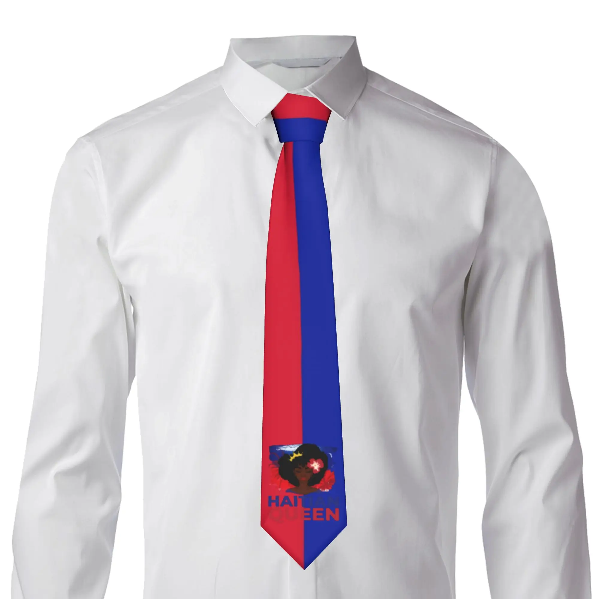 Formal HAITIAN QUEEN Neck Ties Mens Silk Haitian Proud Necktie for Office Cravat