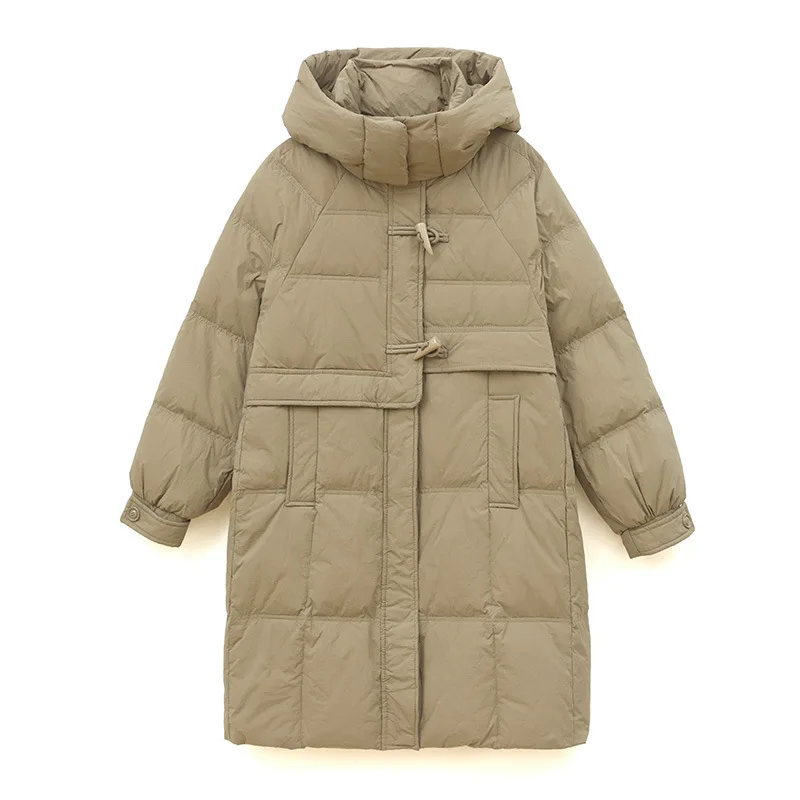 ملابس شتوية للأم في منتصف العمر مقاس كبير نمط غير رسمي من نسيج البوليستر بسحاب مقاس كبير سترة نسائية متوسطة الطول إضافية #3