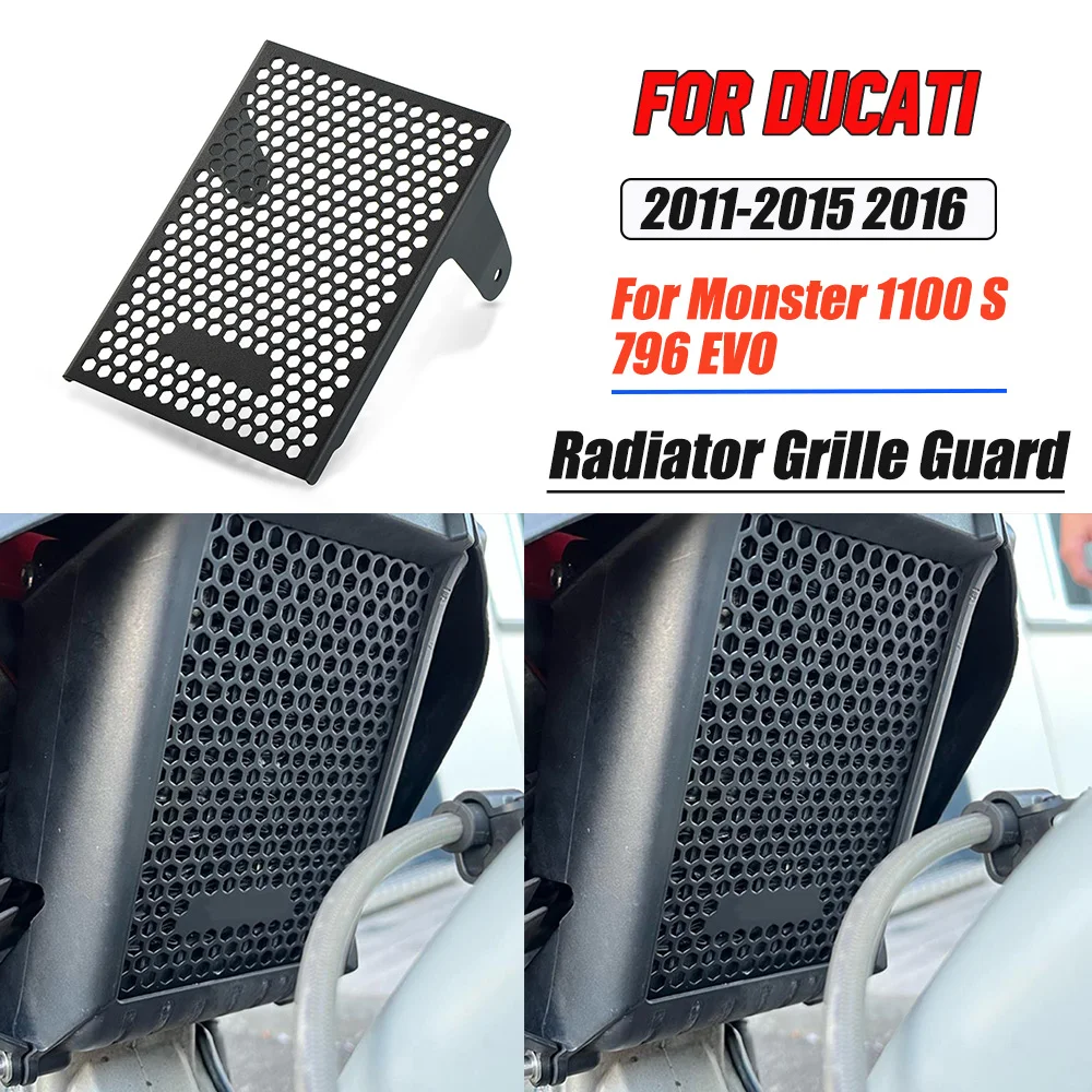 

Motocycle Oil Cooler Guard Grille Cover Water Tank Guard Protection For Ducati Monster 1100 S 796 EVO 2011-2013 2014 2015 2016