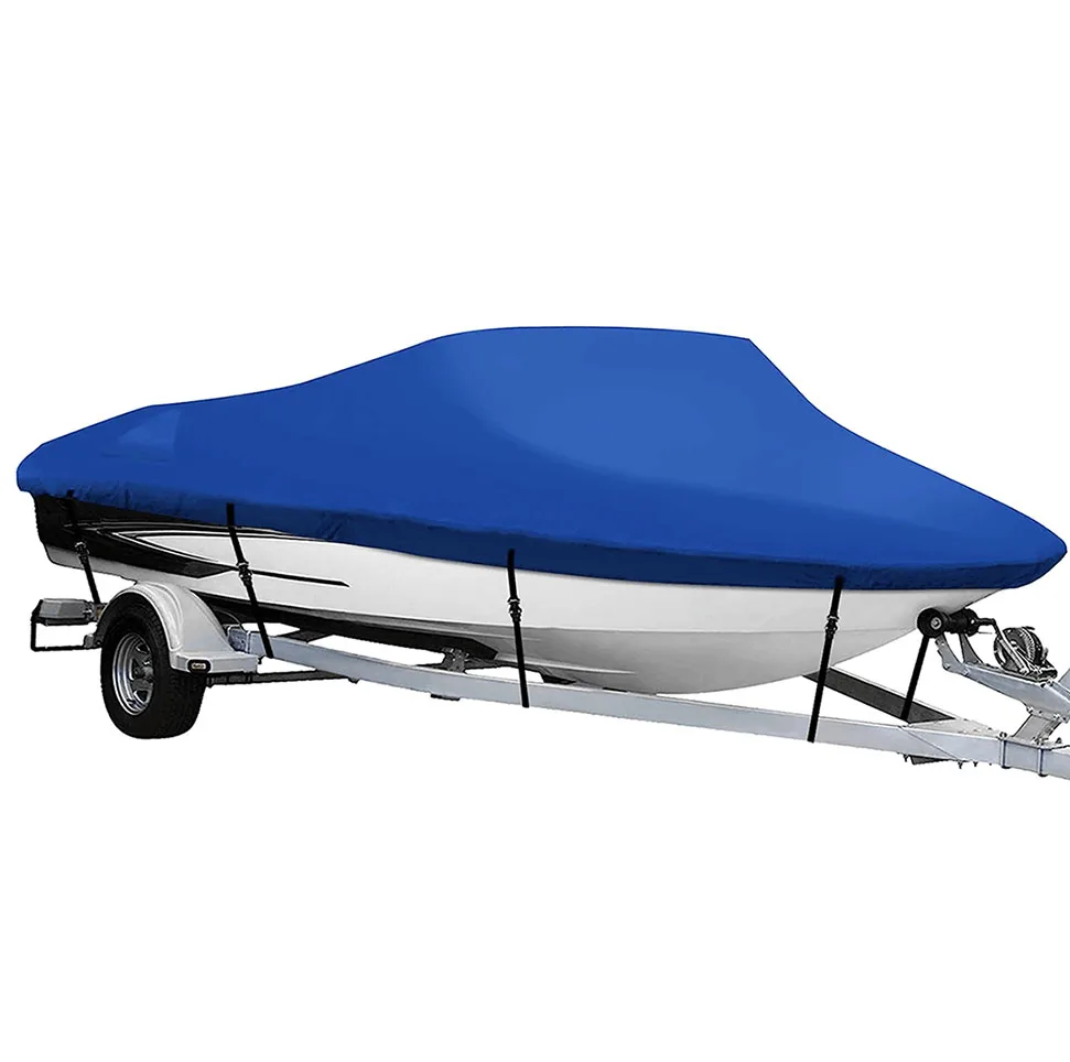 

High Quality Custom Fit V-shaped Boat Cover Heavy Duty 600D Bass Trailerable Boat Cover T-top Yach Powerboat Cover