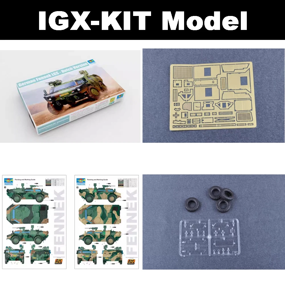 

Trumpeter 05533 1/35 German Fennek LGS Dutch Version Armored Reconnaissance Vehicle Car Military Toy Assembly Model Building Kit