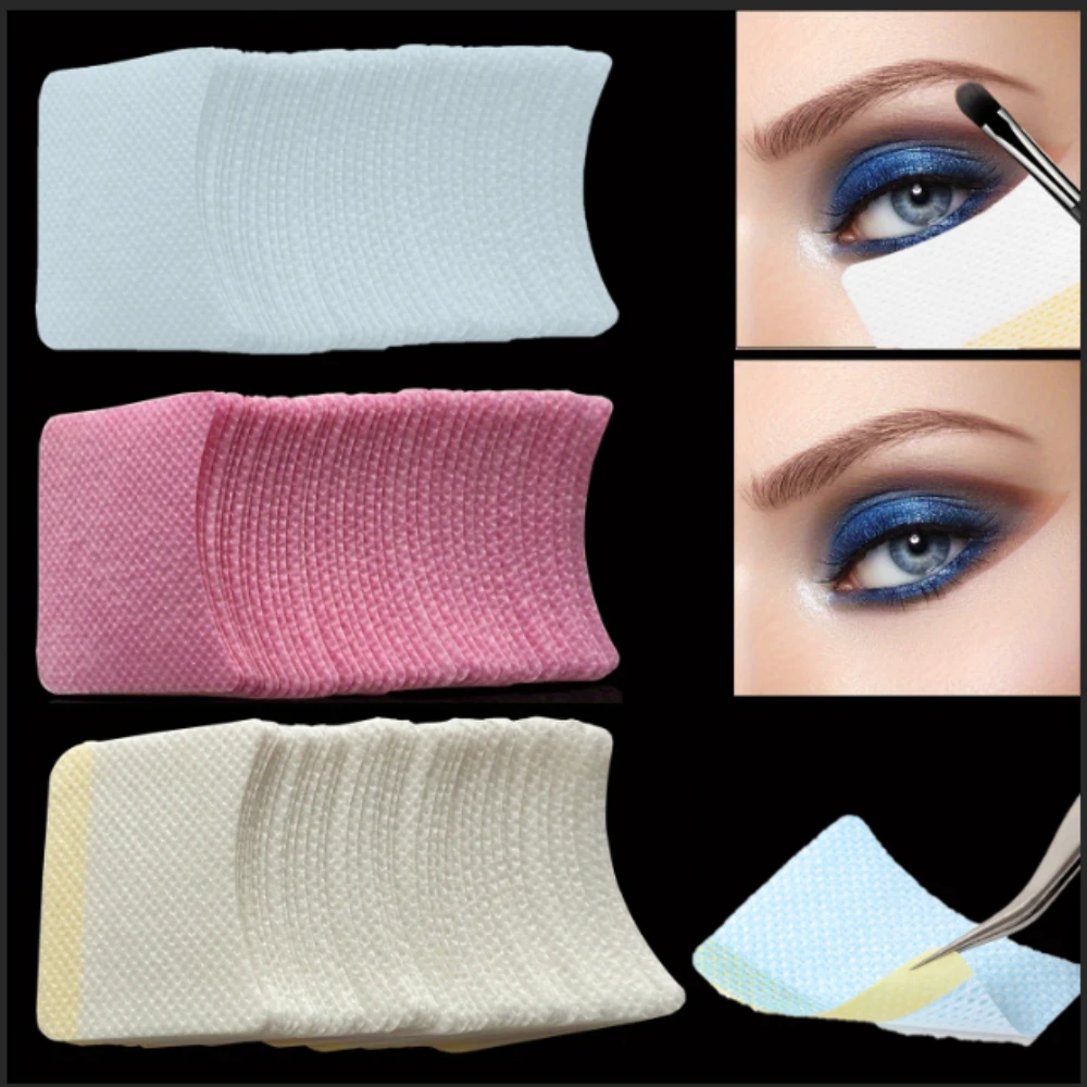 แผ่นรองอายแชโดว์แบบไม่มีขน 40 ชิ้น/แพ็ค, แผ่นเจลรองอายแชโดว์แบบไม่มีขน, ป้องกันคราบเครื่องสำอางสำหรับต่อขนตา