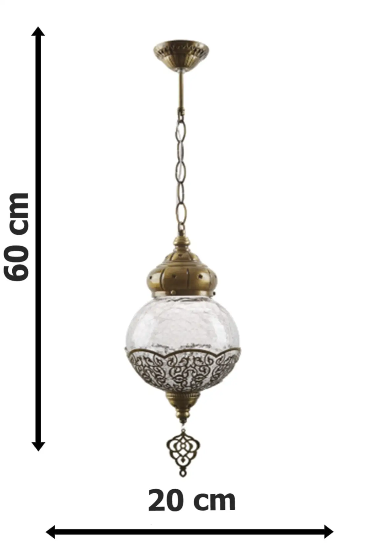 DOLBOVI Dilan ottoman authentic tumbled color white glass hall-kitchen-bedroom single chandelier chandelier