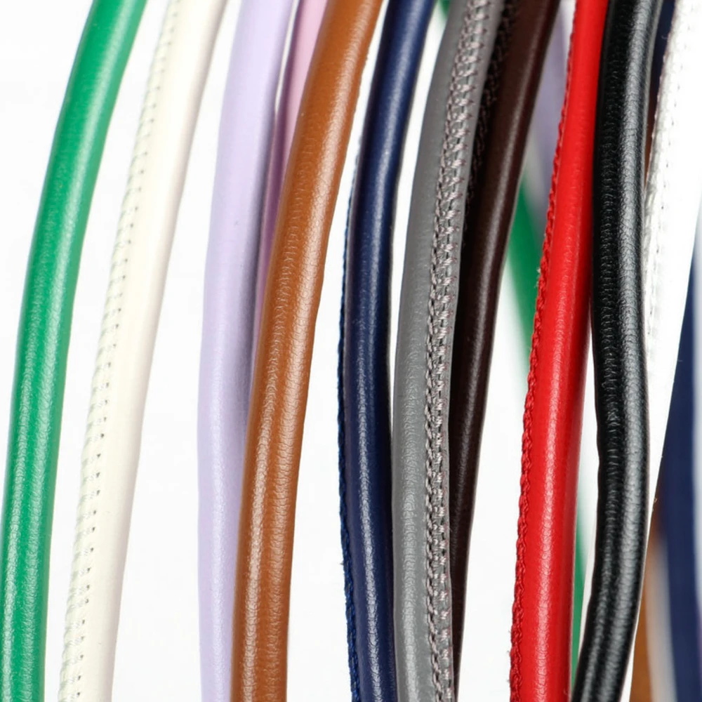 REGELIN  2meters 6mm Colorful Faux Sheepskin PU Leather Strap Findings Leather Cord String Rope DIY Necklace Bracelet Making