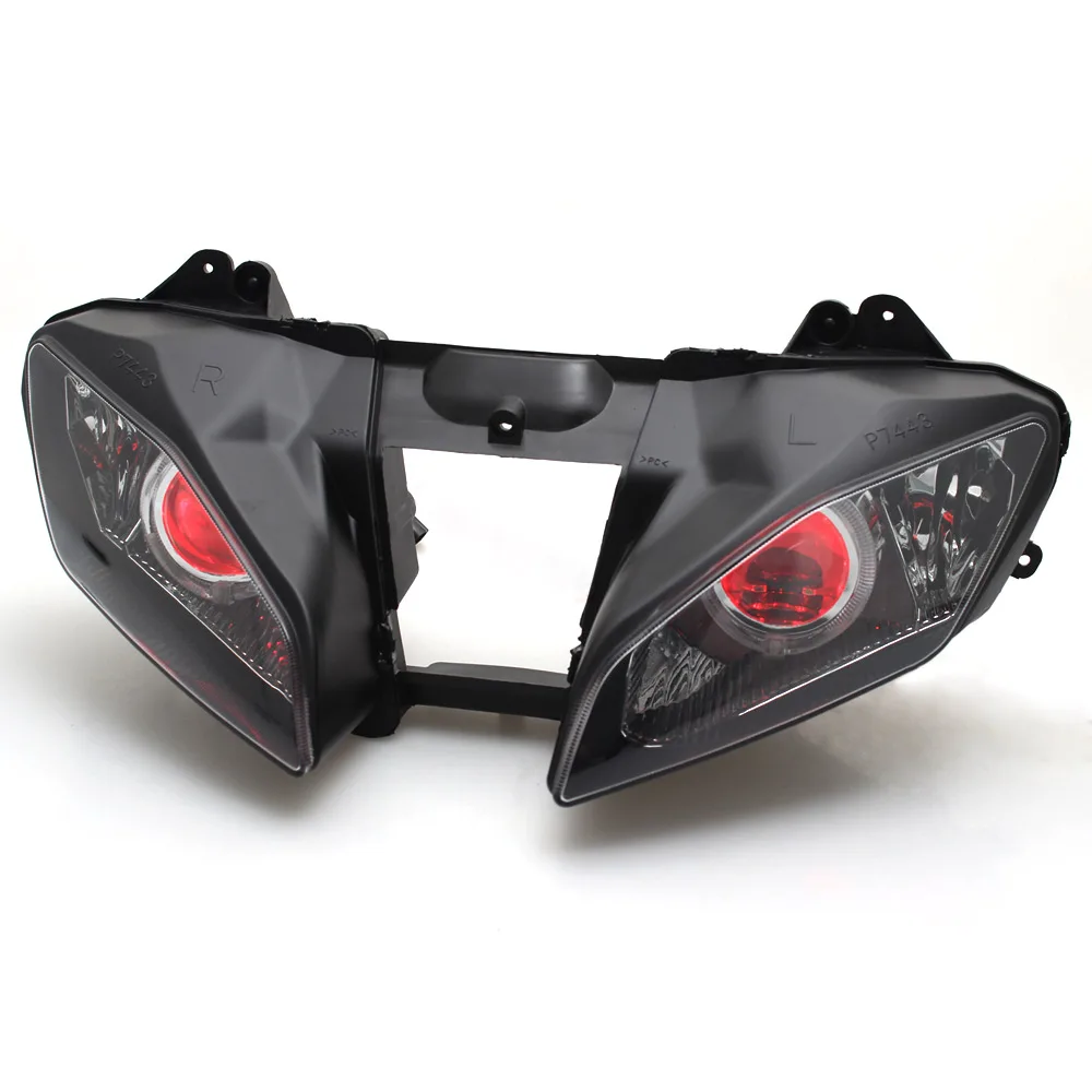 

Motorcycle Accessories Headlamp Custom HID Projector Headlight Assembly Angel Eye LED Head Light Fit For Yamaha YZF R6 2008-2015