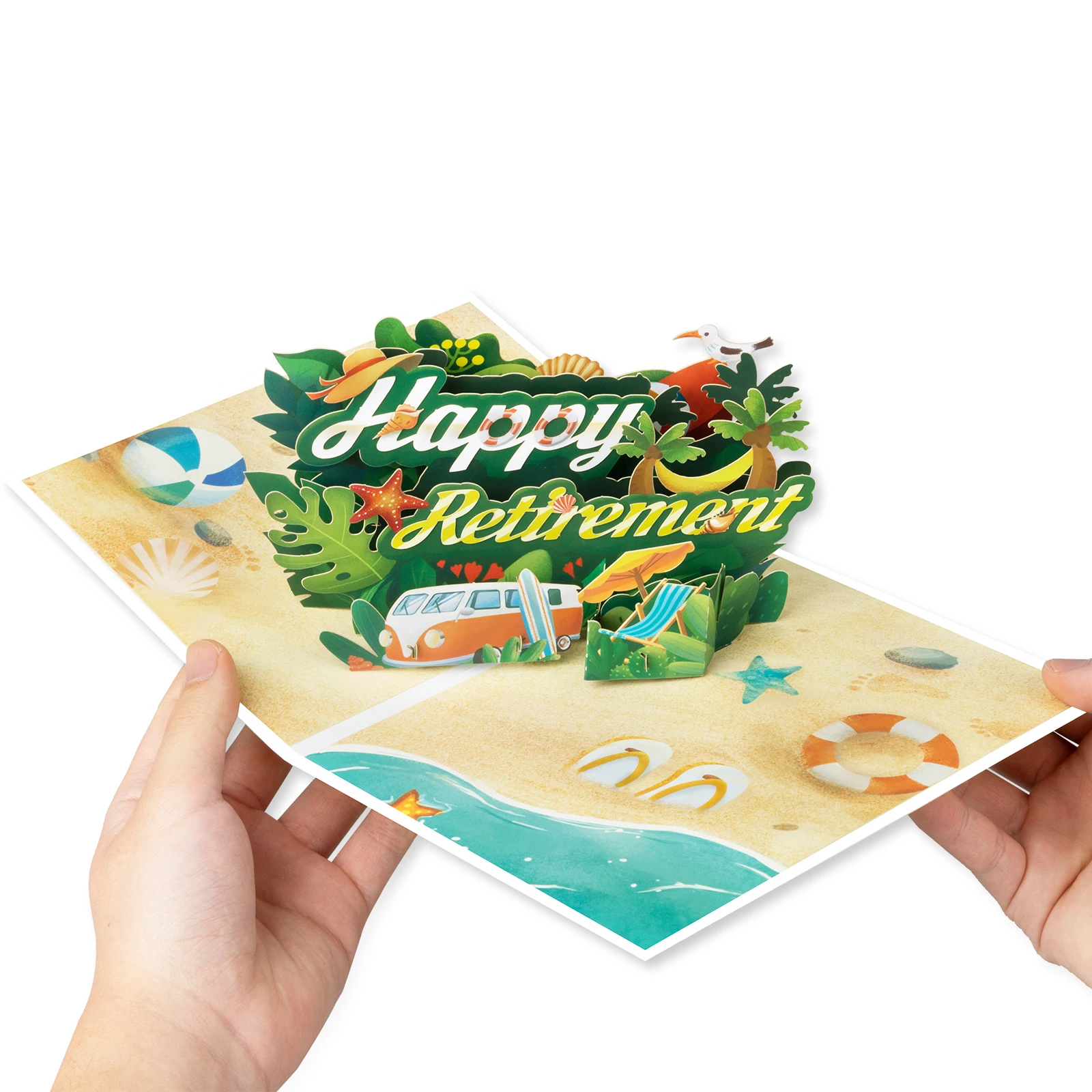 Pop Up Retirement Greeting Card for Travel Outdoor Themed