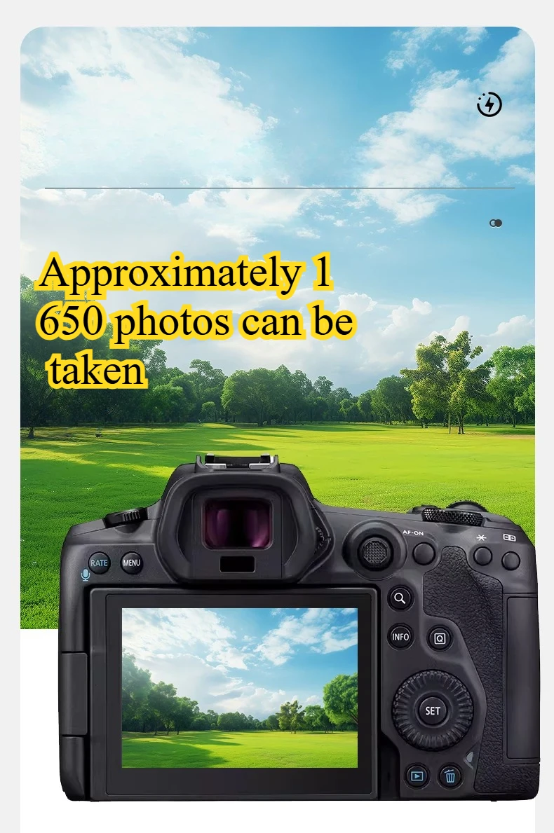 2130mAh 7.2V LP-E6NH LPE6NH Batterie pour IL EOS R R5 R6 5DS 6D 7D 60D 70D 80D 90D Batterie