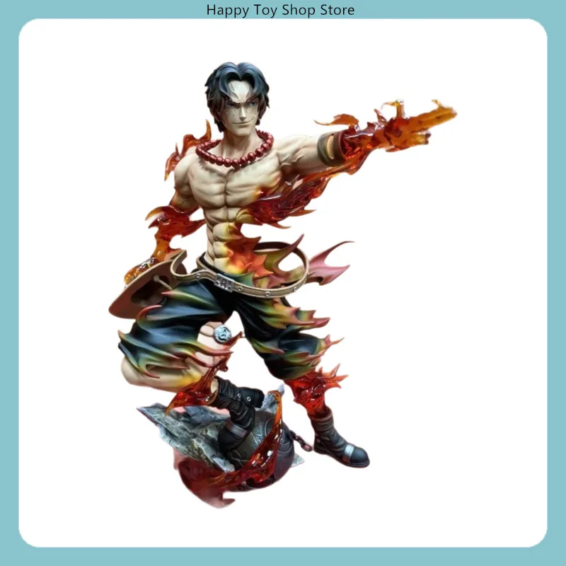 ​ Una pieza llama Ace flor versión dedo sonrisa escena 26cm figura de Anime estatua decoración de escritorio regalo ​