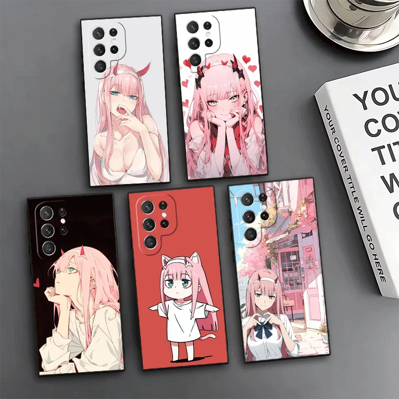 Zero Two 02 Kawaii Cute Phone Case For Samsung Galaxy S24 S25 S26 Ultra S23 Plus S22 S21 FE S20 + Edge Pattern Customized Cover