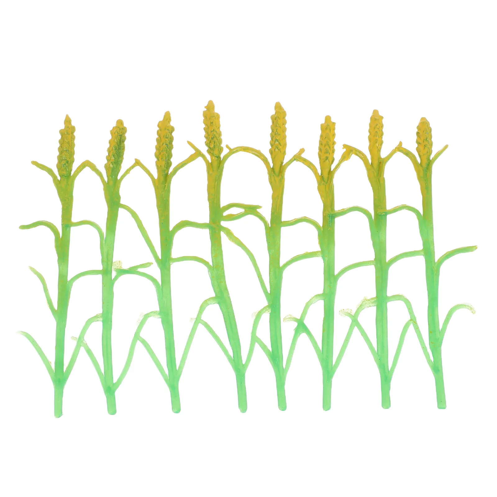 8 Piezas de Cultivos Agrícolas en Miniatura, Mechones de Hierba Verde Estática, Tallos de Trigo para Escenarios de Mesa, Ferrocarriles, Dioramas Educativos