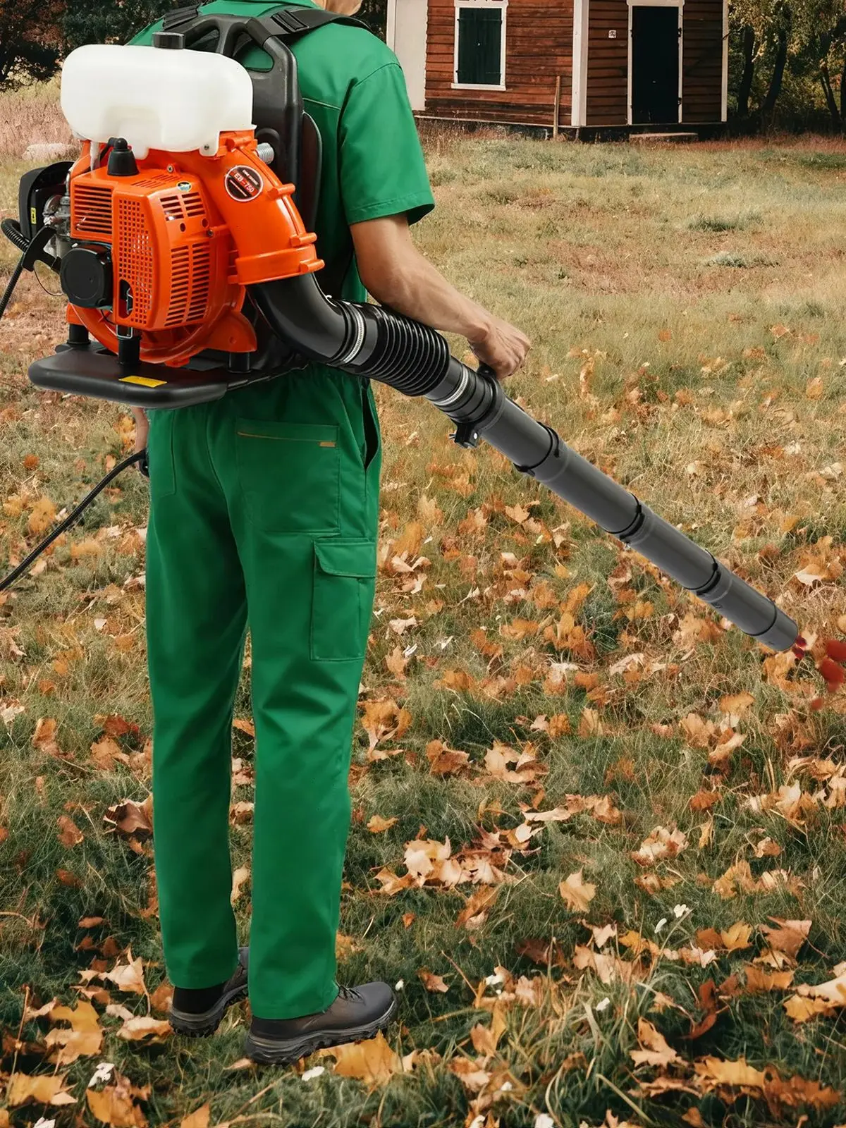Bladblazer, EB750 Rugzak Bladblazer op Benzine, 2-takt 2,1 kW 508 CFM Bladblazer voor gazon, tuin, sneeuw en vuil, Ergonomisch ontwerp - afbeelding 2