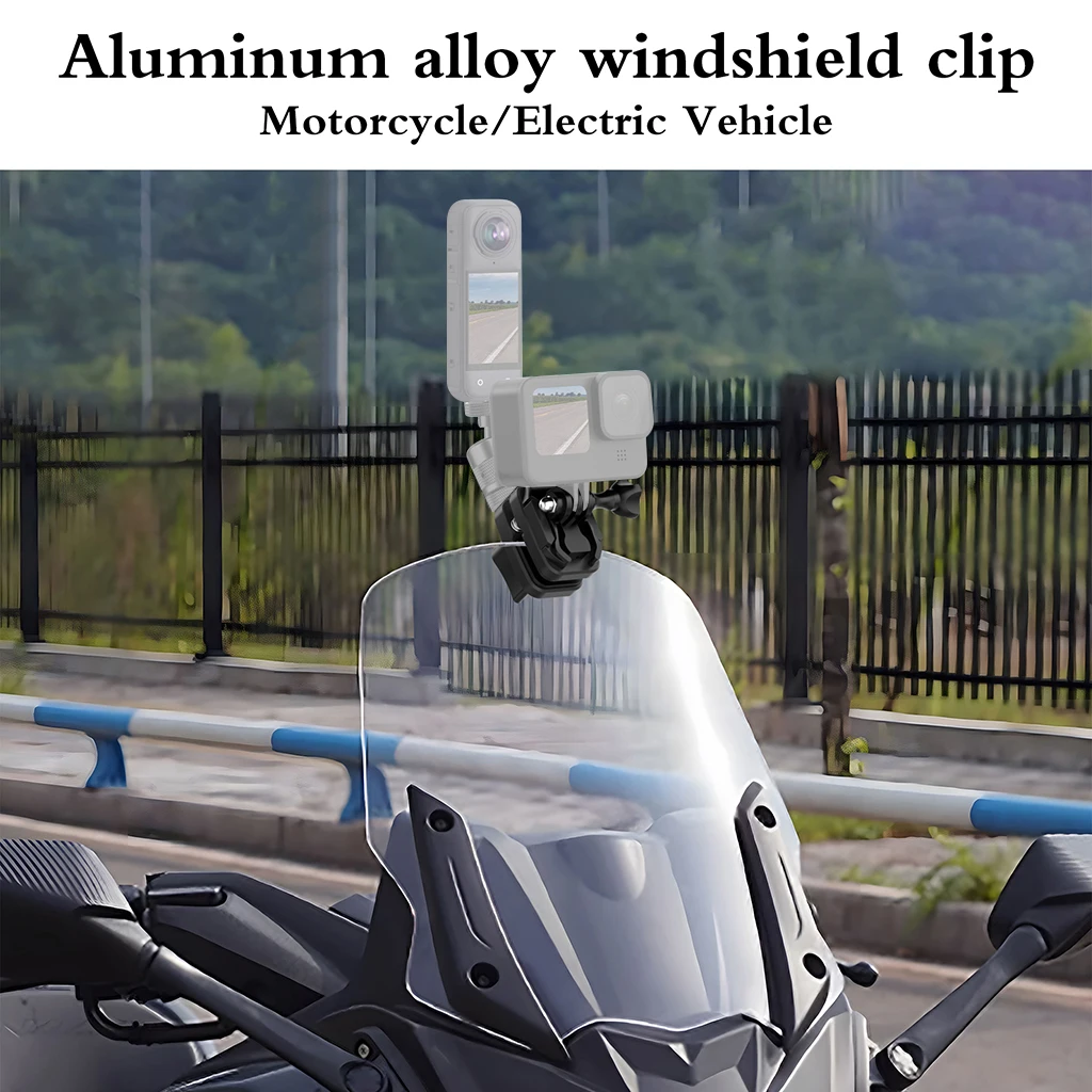 BGNing Motorrad-Windschutzscheiben-Halterungsklemme für DJI POCKET 4 für Insta360 X5 X4 X3 GO3S/ACE PRO2 /DJI Action 5 Pro 4 3 2 – Detail 13