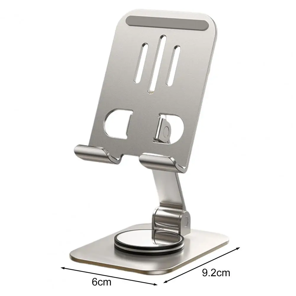 Складная подставка для телефона из алюминиевого сплава. Держатель для телефона с противоскользящими подушечками. Вращающийся на 360 градусов держатель для телефона со стабильной подставкой.
