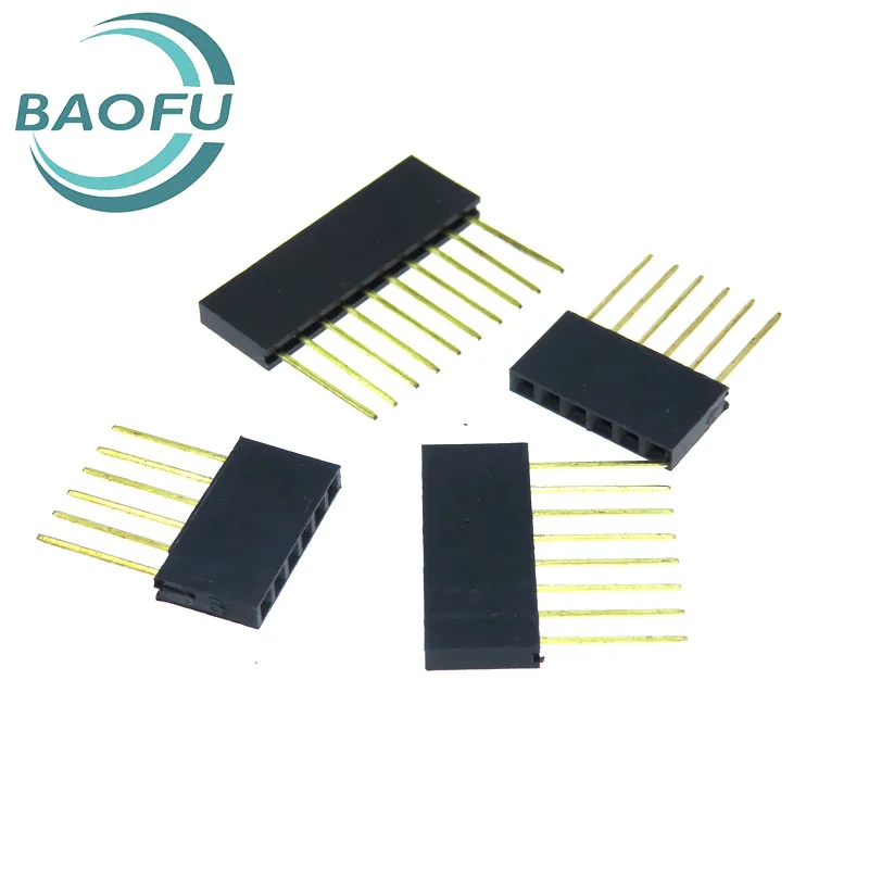 10pcs Arduino specific single pin length 11mm, female socket extended 2.54 pin spacing 4p/6p/8p/10P